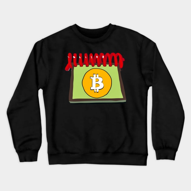 Handy Dandy Notebook Bitcoin Crewneck Sweatshirt by Digital GraphX